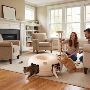 Mewtify Peekaboo Cat Cave, Interactive Cat Bed and Tunnel